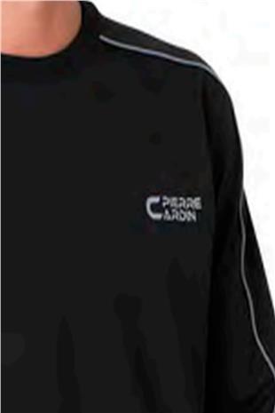 Pierre Cardin 6114 Erkek Siyah Uzun Kollu Bisiklet Yaka İki İplik Eşofman Takımı