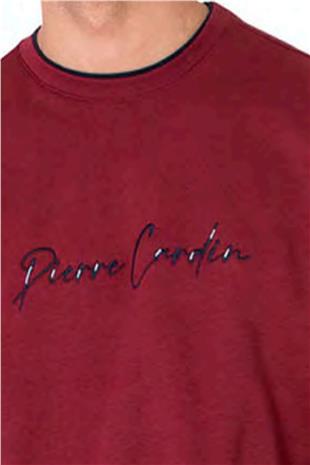 Pierre Cardin 6115 Erkek Bordo Uzun Kollu Bisiklet Yaka Üç İplik Eşofman Takımı