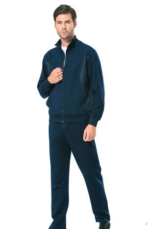 Pierre Cardin 7000 Erkek Lacivert Uzun Kollu Dik Yaka Fermuarlı Eşofman Takımı