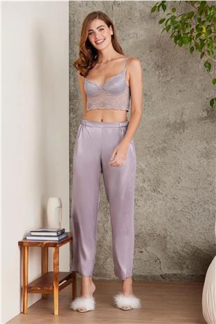 Pierre Cardin 7025 Kadın Royal 4lü Saten Takım Gelin Çeyiz Seti