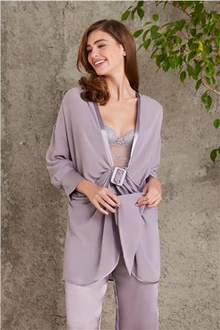 Pierre Cardin 7025 Kadın Royal 4lü Saten Takım Gelin Çeyiz Seti