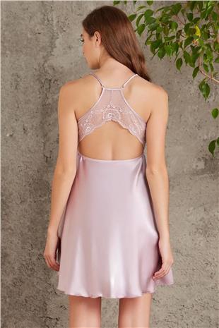 Pierre Cardin 7085 Kadın Rose Gelin Çeyiz Seti 4lü Saten Sabahlık Gecelik Şortlu Takım