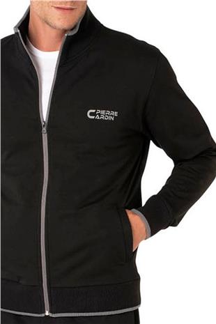 Pierre Cardin 7120 Erkek Siyah Uzun Kollu Dik Yaka Eşofman Takımı