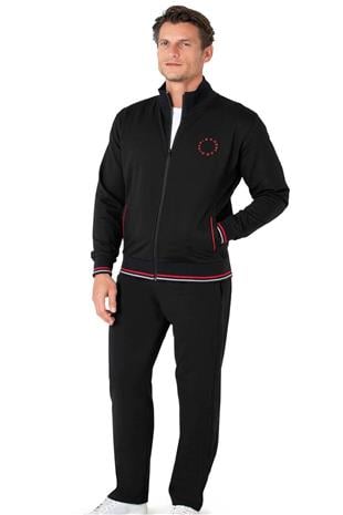 Pierre Cardin 7125 Erkek Siyah Uzun Kollu Dik Yaka Eşofman Takımı