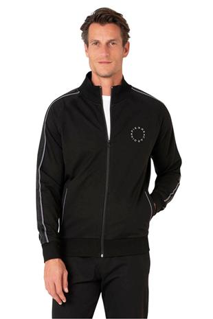 Pierre Cardin 7130 Erkek Siyah Uzun Kollu Dik Yaka Eşofman Takımı