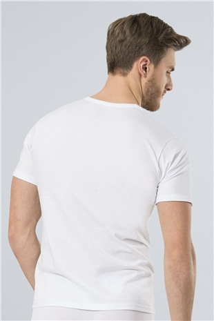 Türen 101 Beyaz 2li Erkek Penye Açık O Yaka Fanila