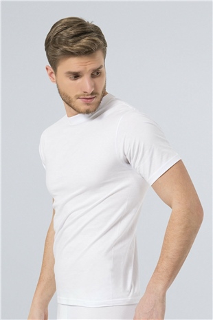 Türen 103 Beyaz 2li Erkek Kapalı O Yaka Fanila