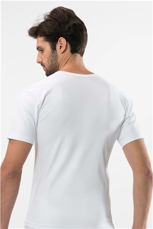 Türen 106 Beyaz Erkek İnterlok O Yaka Fanila