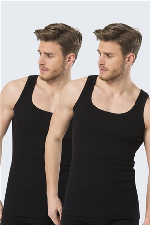 Türen 109 Siyah 2li Erkek Ribana Atlet