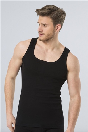 Türen 109 Siyah 2li Erkek Ribana Atlet