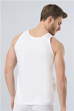 Türen 110 Beyaz 2li Erkek Bantlı Atlet