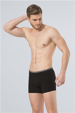 Türen 126 Siyah 2li Erkek Likralı Boxer