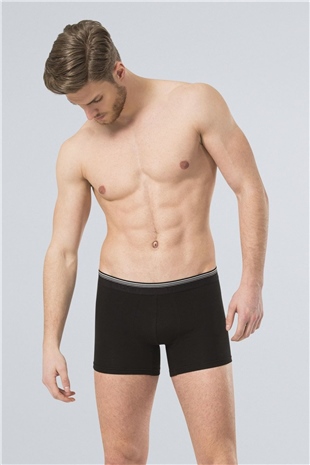 Türen 126 Siyah 2li Erkek Likralı Boxer