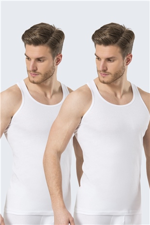 Türen 131 Beyaz Erkek 2li Spor Ribana Atlet