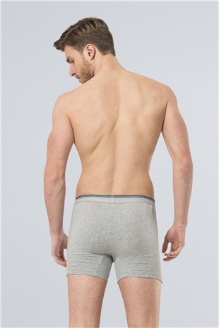 Türen 135 Gri 2li Erkek Likralı Düğmeli Boxer