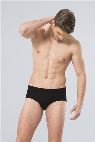 Türen 155 Siyah 2li Erkek Ribana Kom Slip