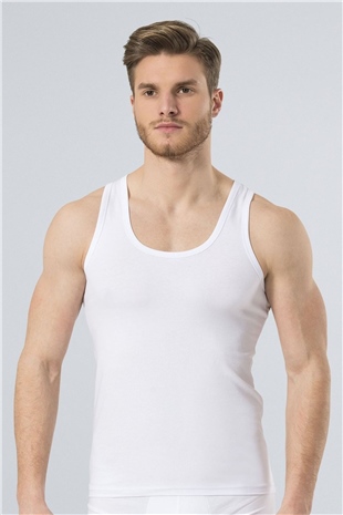 Türen 163 Beyaz Erkek Likralı Atlet