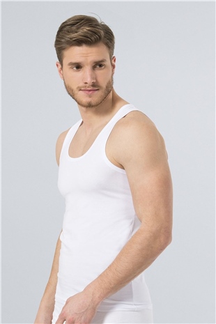 Türen 163 Beyaz Erkek Likralı Atlet