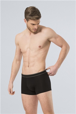 Türen 165 Siyah Erkek Likralı Boxer