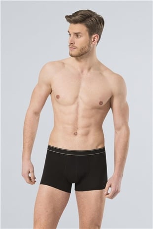 Türen 165 Siyah Erkek Likralı Boxer