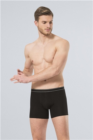 Türen 174 Siyah Erkek Likralı Boxer