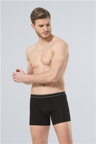 Türen 174 Siyah Erkek Likralı Boxer