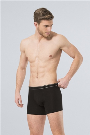 Türen 174 Siyah Erkek Likralı Boxer