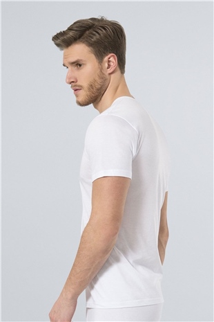 Türen 181 Beyaz Erkek Modal O Yaka Fanila