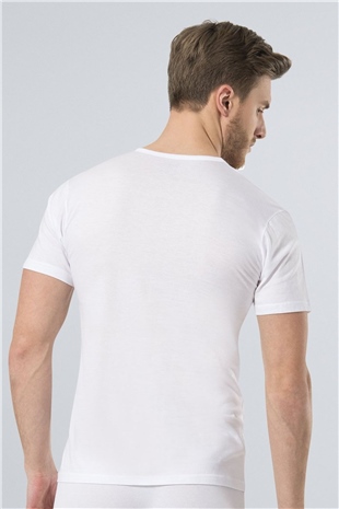 Türen 181 Beyaz Erkek Modal O Yaka Fanila