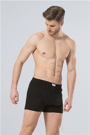 Türen 186 Siyah 2li Erkek Düğmeli Boxer