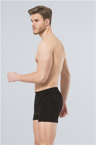 Türen 186 Siyah 2li Erkek Düğmeli Boxer