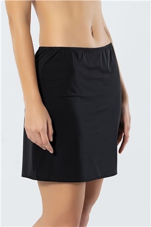 Türen 903 Kadın Siyah Jüpon Mikro Etek