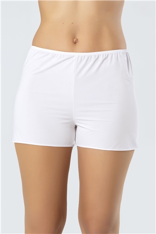 Türen 904 Kadın Beyaz Jüpon Mikro Şort