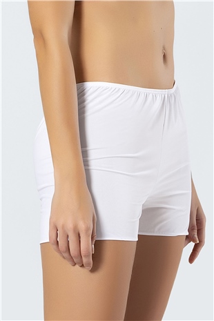 Türen 904 Kadın Beyaz Jüpon Mikro Şort