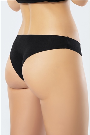 Türen 908 Siyah Kadın Lazer Kesim Pamuk Brezilyan Külot