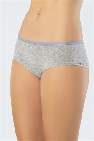 Türen 918 Siyah-Gri Kadın 2li Paket Likralı Pamuk Renkli Hipster Külot