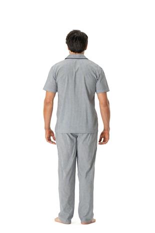 U.S. Polo Assn. 18808 Erkek Lacivert Boydan Patlı Kısa Kollu Pijama Takımı