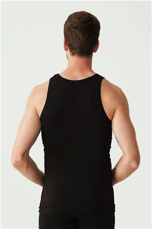 U.S. Polo Assn. 90000 Erkek Siyah Pamuklu Battal Beden 2 Li Atlet