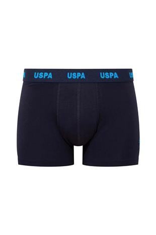 U.S. Polo Assn. 80509 Erkek Baskılı-Bordo-Grimelanj Pamuklu 3 Lü Boxer