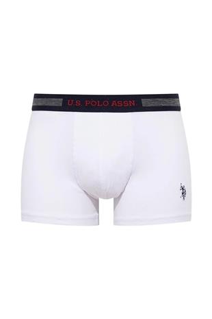 U.S. Polo Assn. 90004 Erkek Lacivert-Grimelanj-Beyaz Battal Beden 3 Lü Boxer