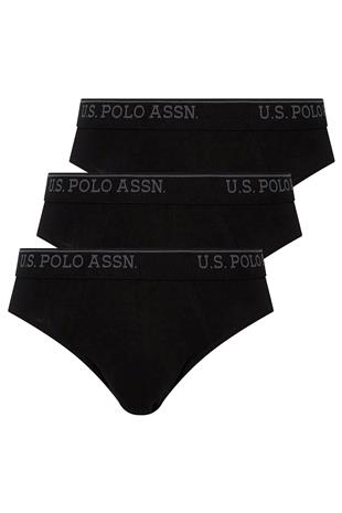 U.S. Polo Assn. 90003 Erkek Siyah Battal Beden 3 Lü Silip