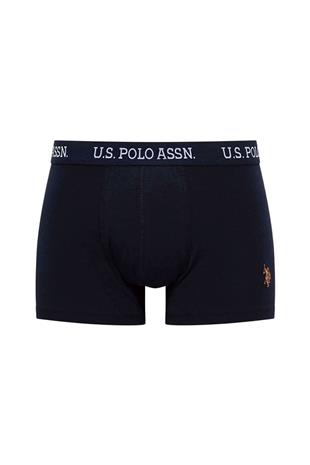 U.S. Polo Assn. 80476 Erkek Lacivert-Desenli Pamuklu 2 Li Boxer