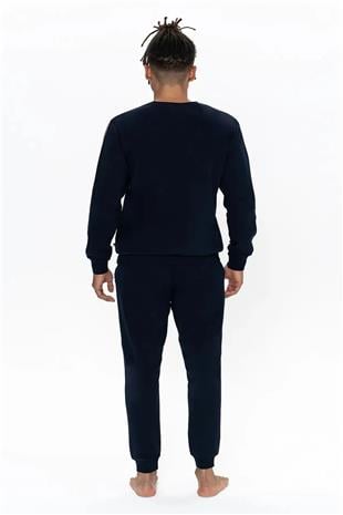 U.S. Polo Assn. 18923 Erkek Lacıvert Uzun Kollu Yuvarlak Yaka Pijama Takımı