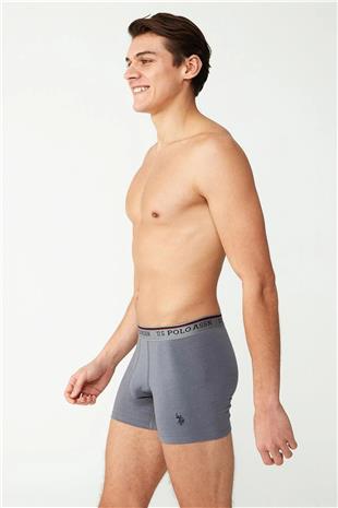 U.S. Polo Assn. 80481 Erkek Antrasit Modal Tekli Boxer