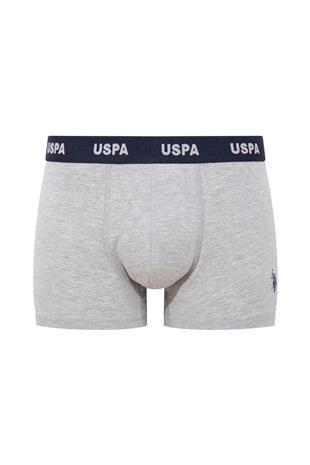 U.S. Polo Assn. 80509 Erkek Baskılı-Bordo-Grimelanj Pamuklu 3 Lü Boxer