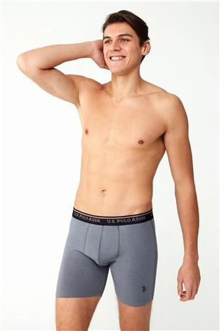 U.S. Polo Assn. 80482 Erkek Antrasit Modal Tekli Boxer