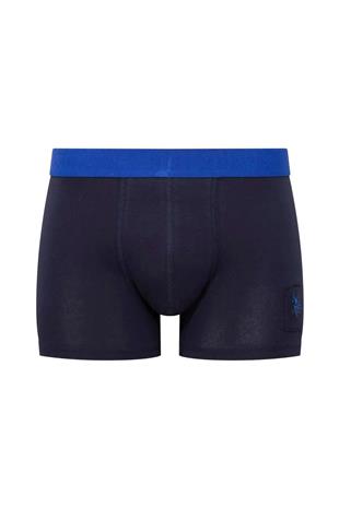 U.S. Polo Assn. 80504 Erkek Baskılı-Lacivert-Yeşil Pamuklu 3 Lü Boxer