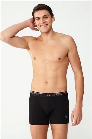 U.S. Polo Assn. 80481 Erkek Siyah Modal Tekli Boxer