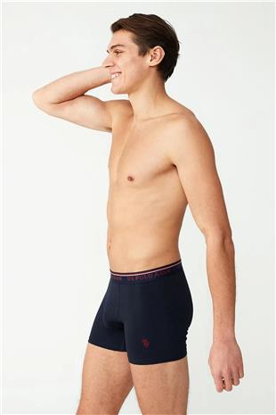 U.S. Polo Assn. 80481 Erkek Lacivert Modal Tekli Boxer