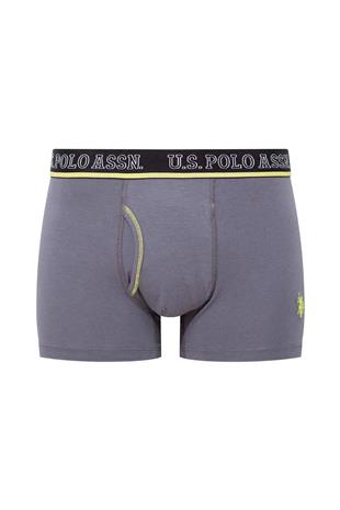 U.S. Polo Assn. 80508 Erkek Antrasit-Saks-Siyah Pamuklu 3 Lü Boxer